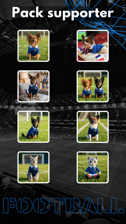 Pack Vignettes Instagram Animaux Supporters Football